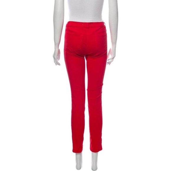 J Brand Red Midrise Skinny Leg Jeans 27 - Picture 3 of 6